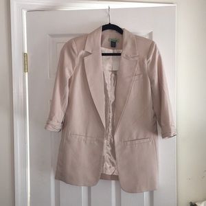 Beige 3/4 sleeve Blazer